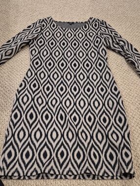 Black and White Geometric Mini Dress